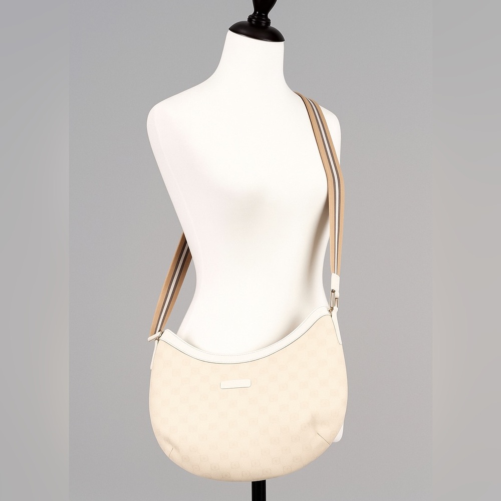 Gucci tan and white hobo crossbody bag AUTHENTIC